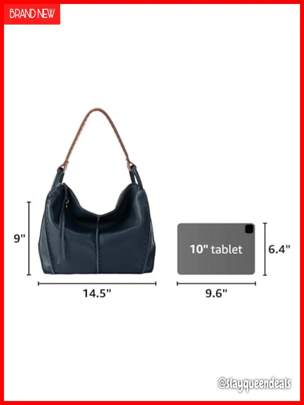 Leather Hobo Purse with Zipper Pocket